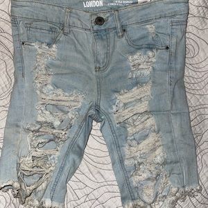 Low rise jean shorts from urban planet. London
